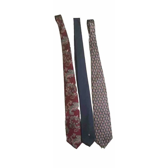 Christian Dior Ties High Design 100% Silk Made in USA Monsieur Mens LOT OF‎ 3 - Picture 1 of 8